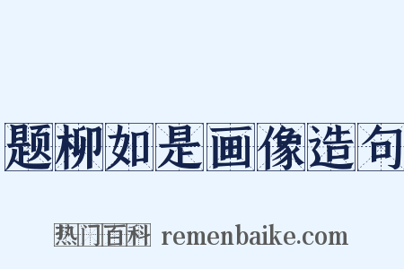 题柳如是画像造句是什么意思的图片